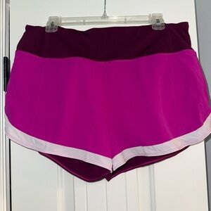 Athleta Women's Magenta and Burgundy Athletic Shorts